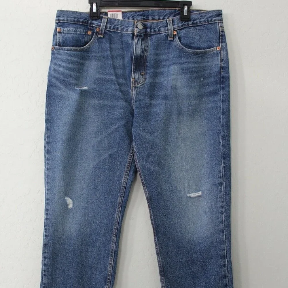 Levi's Mens' 511 Slim Fit Distressed Jeans Size 38 x 30 Medium Wash Blue